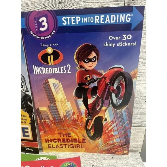 Lot Of 5 Books Lego Star Wars Incredibles Steps 1-3 DK Readers World Of Reading - Picture 7 of 7